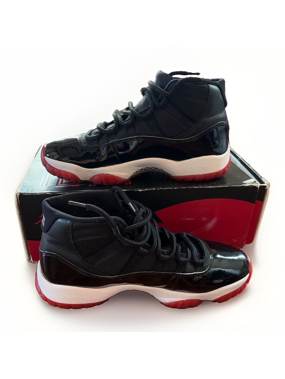 Jordan 11 Air Jordan Size 12 High Top, Basketball Shoes, Vintage Black Red White